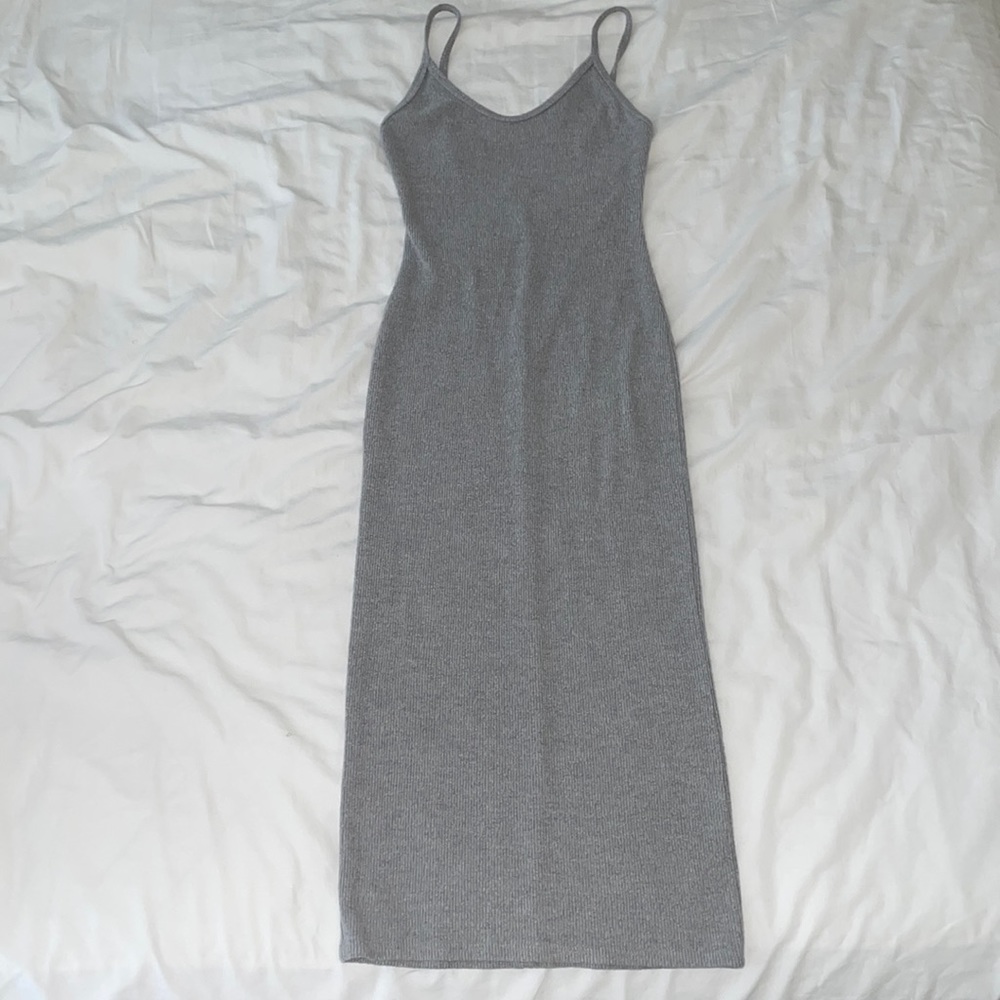 NOT AVAILABLE Cozy Gray Bodycon Dress
